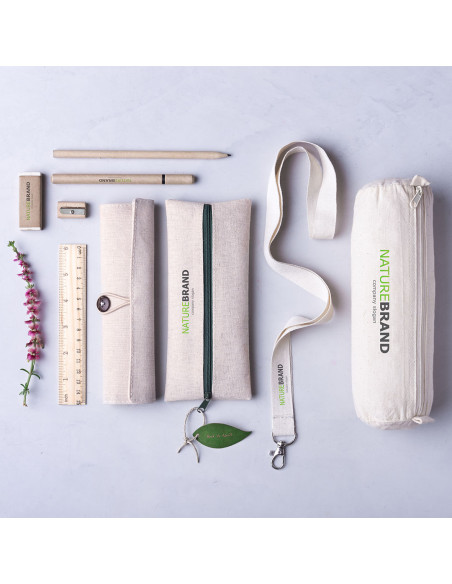 Lanyard ECO personalizado en algodón con mosquetón metálico.