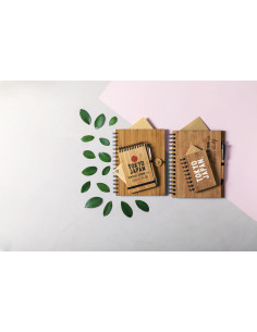 Libreta ECO Personalizada de Anillas con tapa Bambú y... 2