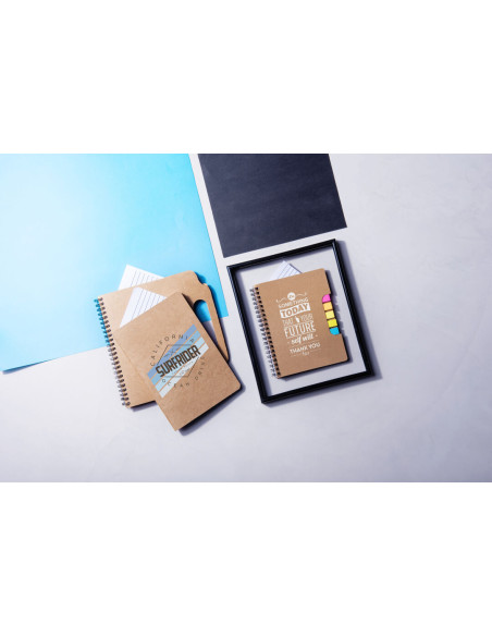 Libreta ECO Personalizada de Anillas con tapa Bambú y Bolígrafo