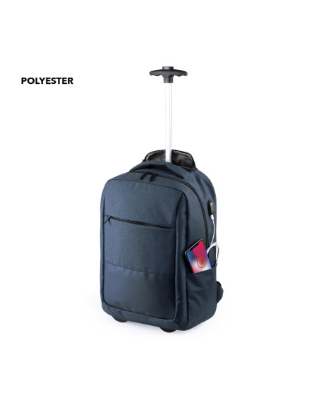 Mochila Personalizada Trolley 300D, con conexión USB, Portátil 15"