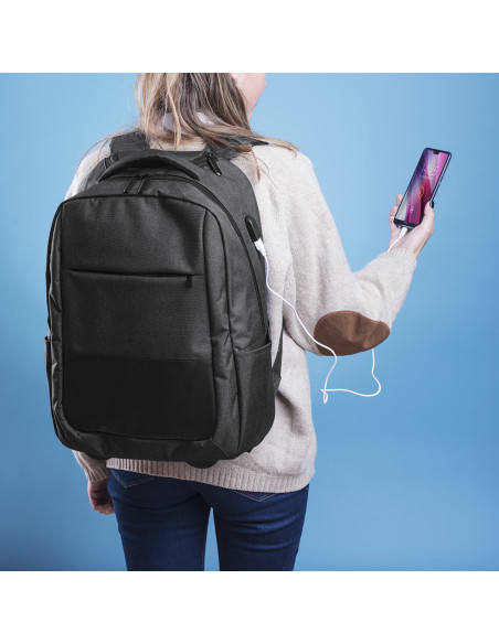 Mochila Personalizada Trolley 300D, con conexión USB, Portátil 15"