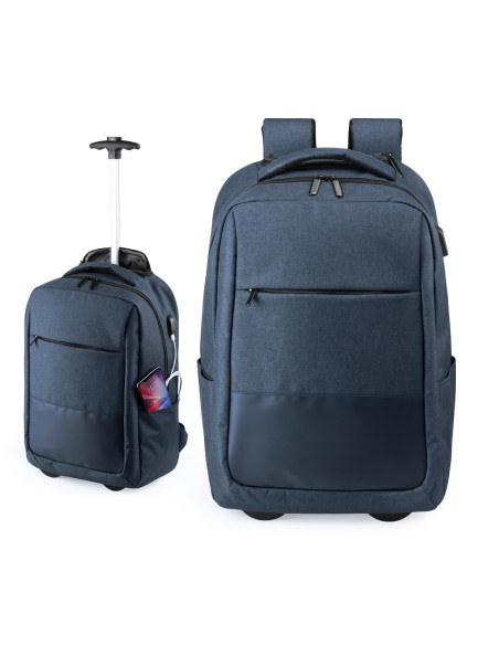 Mochila Personalizada Trolley 300D, con conexión USB, Portátil 15"