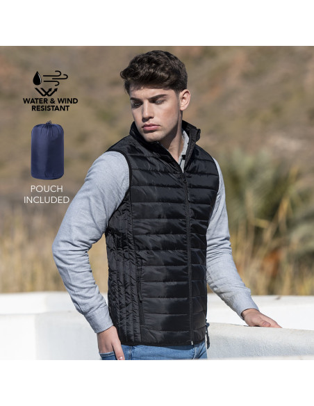 Chaleco con logo para empresa, ligero, Tallas S-XXL.