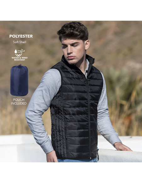 Chaleco con logo para empresa, ligero, Tallas S-XXL.