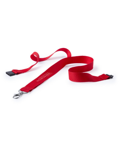 Lanyard en resistente poliéster personalizado, mosquetón y seguridad