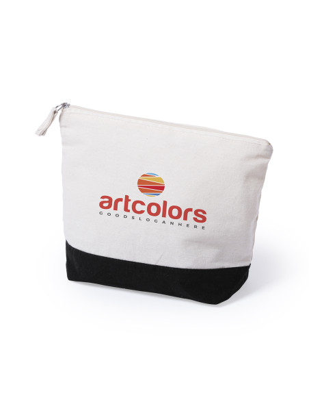 Neceser promocional en 100% algodón bicolor de 140g/m2.