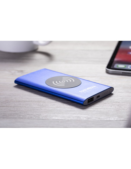 Power bank personalizado en Aluminio 4000 mAh, Inalámbrico.