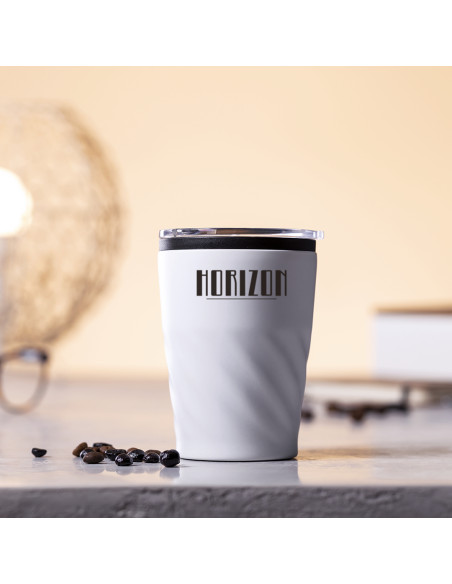 Vaso termo personalizado, Acero Inox, 350ml, tapón transparente.