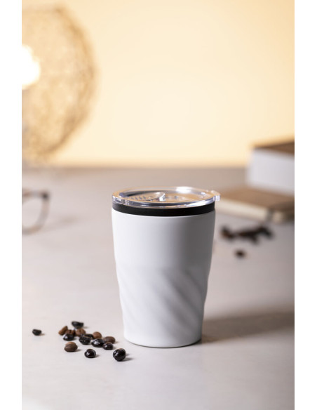 Vaso termo personalizado, Acero Inox, 350ml, tapón transparente.