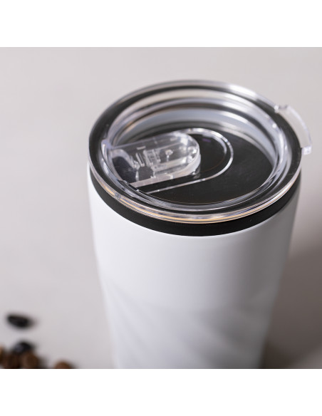 Vaso termo personalizado, Acero Inox, 350ml, tapón transparente.