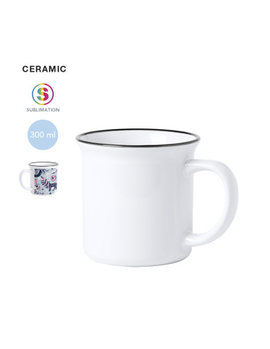 Taza de Cerámica Personalizable 300ml, Diseño...