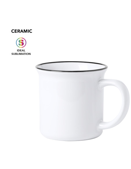 Taza de Cerámica Personalizable 300ml, Diseño Vintage.