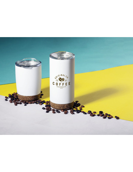 Vaso Termo Acero Inox personalizado, 350ml, tapón transparente.