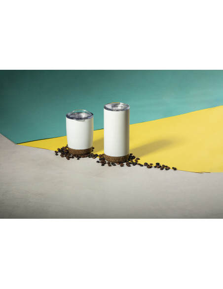 Vaso Termo Acero Inox personalizado, 350ml, tapón transparente.