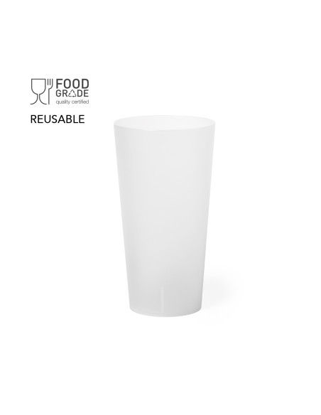 Vaso personalizado de plástico ECO-reutilizable, 400ml.
