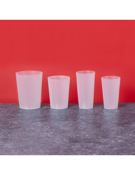 Vaso personalizado de plástico ECO-reutilizable, 400ml.