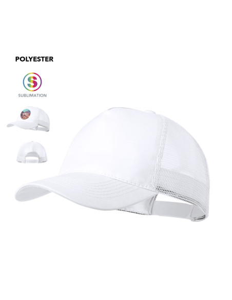 Gorra Personalizada 5 paneles en poliéster con tela de rejilla