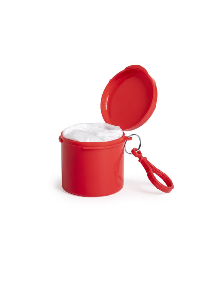 Llavero Poncho personalizado en LDPE con estuche y mosquetón