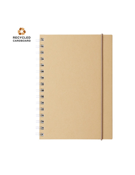 Libreta personalizada ecológica de anillas. Cartón Reciclado
