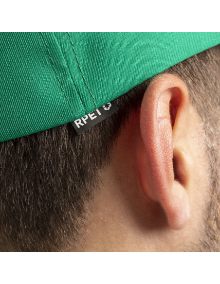 Gorra Publicitaria ECO en RPET reciclado, 5 paneles, cierre de velcro