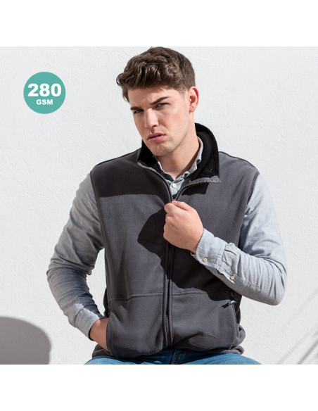 Chaleco personalizado polar fleece, M-XXL.