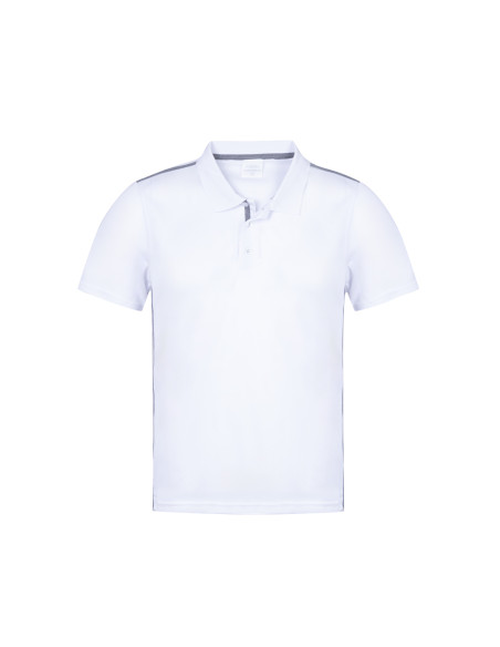 Polo técnico para Personalizar blanco y gris, Poliéster