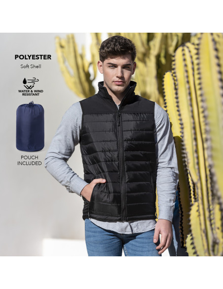 Chaleco impermeable personalizado en soft shell, S-XXL.