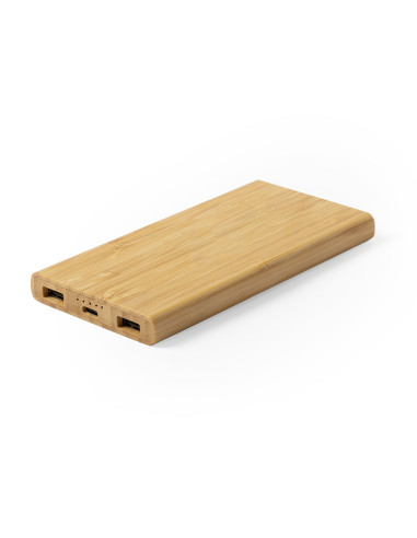 Power bank ECO personalizado en Bambú 6000 mAh,...