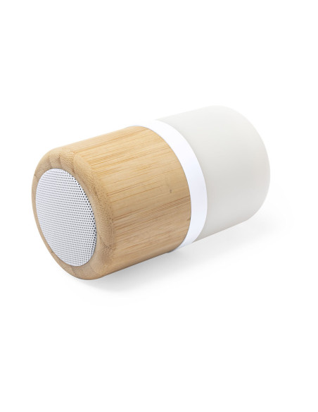 Altavoz ECO personalizado Bluetooth® 5.0, 3W, bambú, LED.