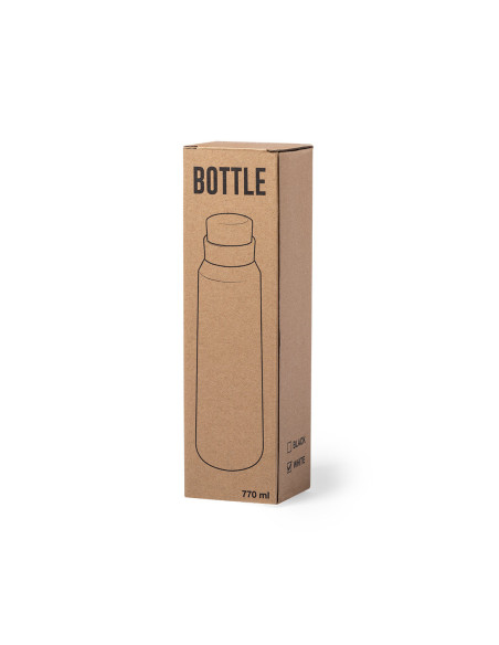 Bidón Personalizado ECO 770ml Acero Inox, Tapón Corcho.