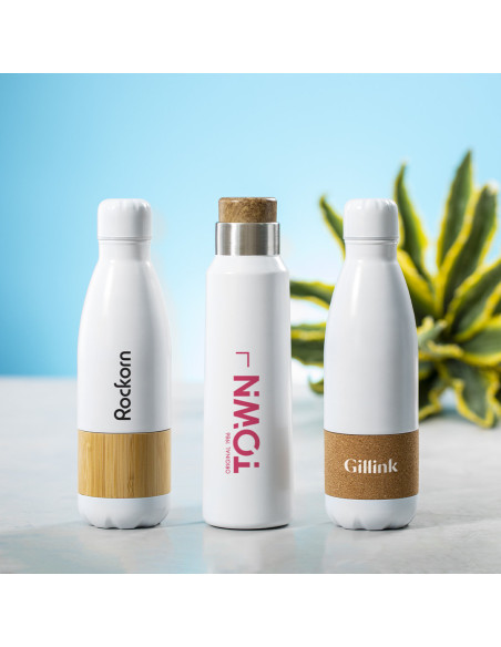 Bidón Personalizado ECO 770ml Acero Inox, Tapón Corcho.