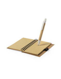 Libreta para personalizar ecológica y bolígrafo. Corcho y... 2