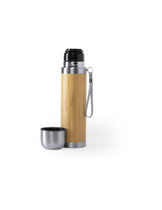 Termo Personalizado ECO 420ml Bambú y Acero Inox 2