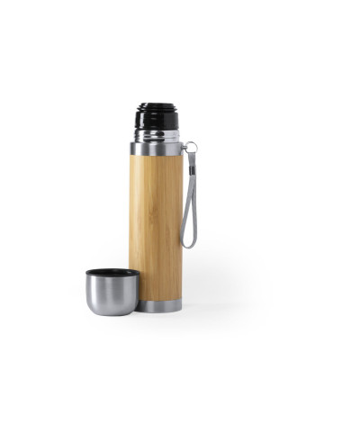 Termo Personalizado ECO 420ml Bambú y Acero Inox