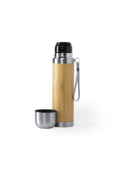 Termo Personalizado ECO 420ml Bambú y Acero Inox