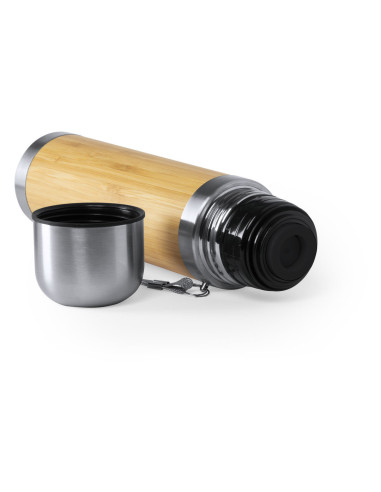Termo Personalizado ECO 420ml Bambú y Acero Inox