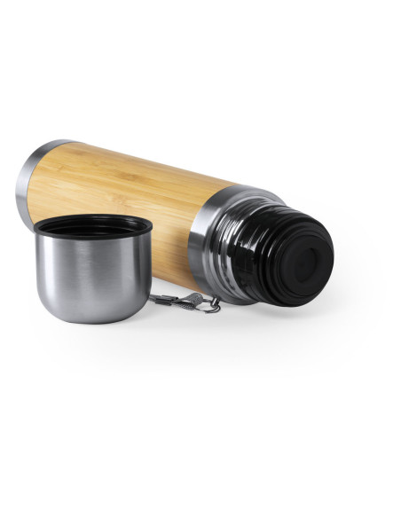 Termo Personalizado ECO 420ml Bambú y Acero Inox
