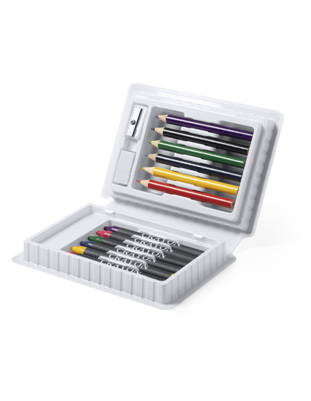 Set estuche de 14 piezas personalizado, colorido y resistente.