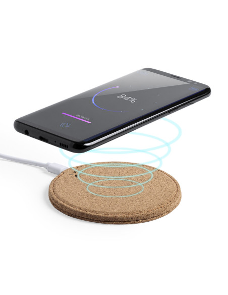 Cargador inalámbrico personalizado ECO en Corcho