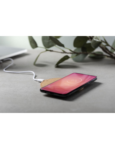 Cargador inalámbrico personalizado ECO en Corcho