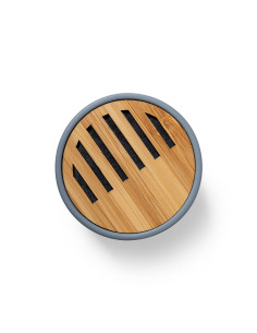 Altavoz personalizado ECO Bluetooth® 5.0, bambú, cemento. 2
