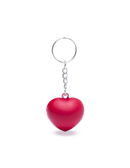 Llavero antiestrés de corazón personalizado en suave PU.