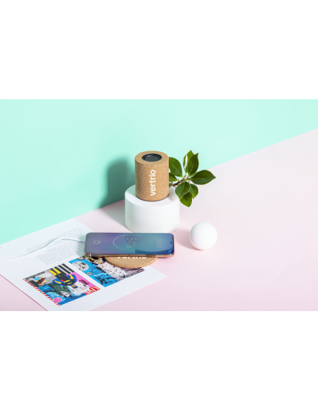Altavoz personalizado Bluetooth® 5.0, corcho, 3W.