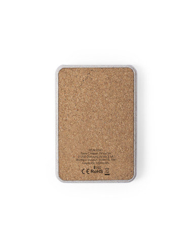 Power bank ECO personalizado en Corcho, 5000 mAh.