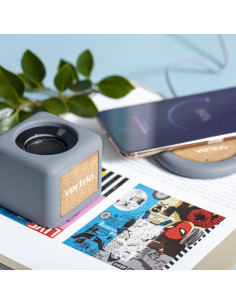 Cargador personalizado ECO en Corcho y Cemento, 5W 2