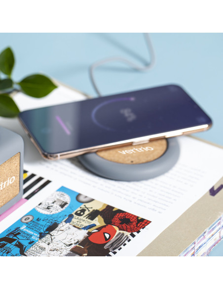 Cargador personalizado ECO en Corcho y Cemento, 5W