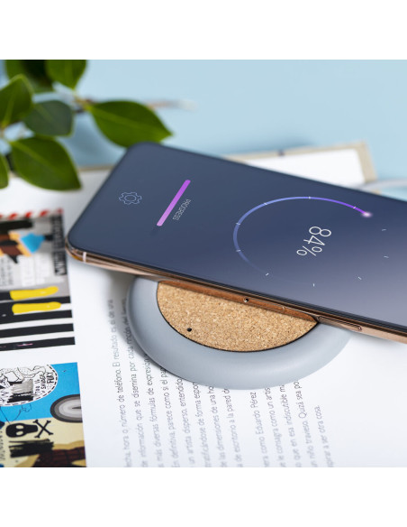 Cargador personalizado ECO en Corcho y Cemento, 5W