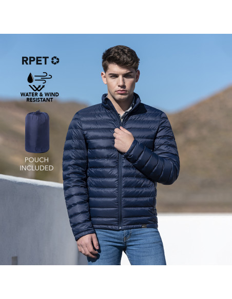 Cazadora personalizada en RPET, cortavientos, tallas S-XXL.