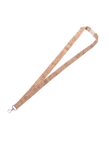Lanyard publicitario ECO en corcho natural con...