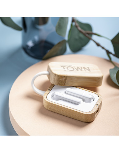 Auriculares Personalizados ECO en Bambú...